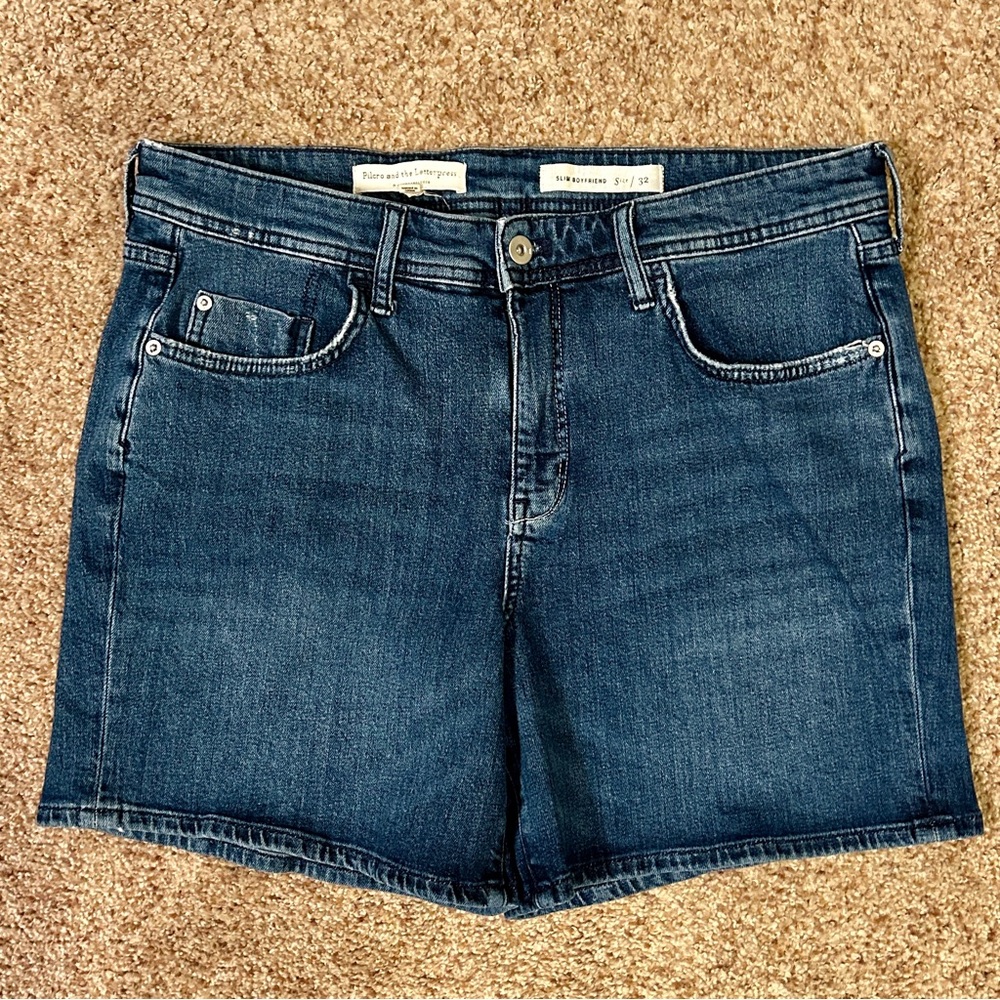 Anthropologie "Pilcro and The Letterpress" Slim Boyfriend Jean Shorts